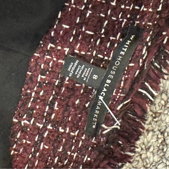 WHBM Chic Fringe Tweed sparkle Blazer - Picture 8 of 9